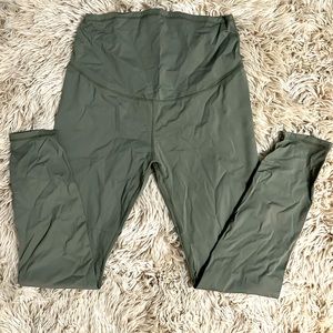 Olive green maternity leggings XL